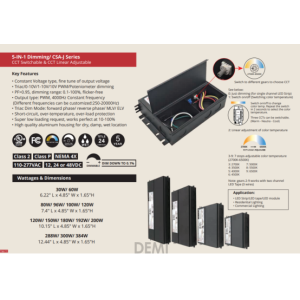 Triac/0-10V Dimmable Power Supply - Application Scenarios of DEMI CSA Series Multi functional Produc