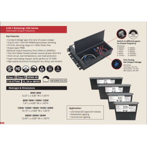 Triac/0-10V Dimmable Power Supply - Application Scenarios of Demi HZA Series Multi Frequency Optiona
